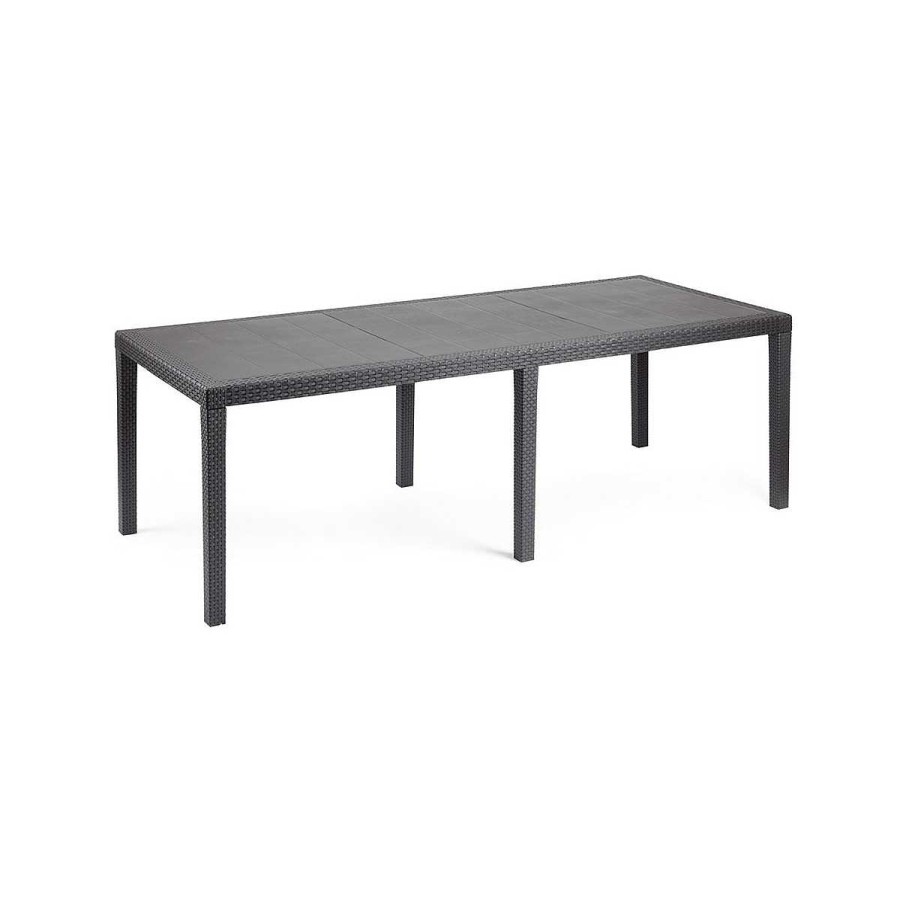 Camping Alijuguetes Mesas Para Comer | Mesa Resina Ext.150-220X90 Cm Antracita