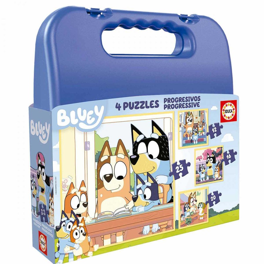 Juguetes Bluey | Maletin Puzzles Progresivos Bluey