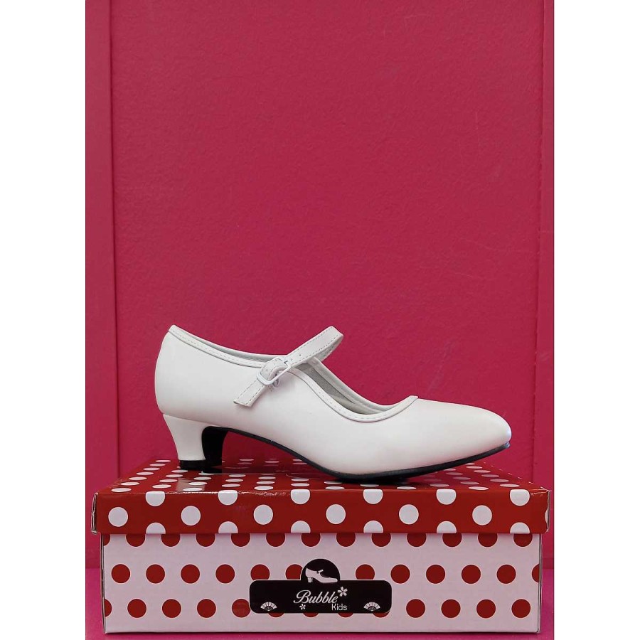 Disfraces Alijuguetes Zapatos Para Disfraces | Zapato Tacon Blanco T31/37