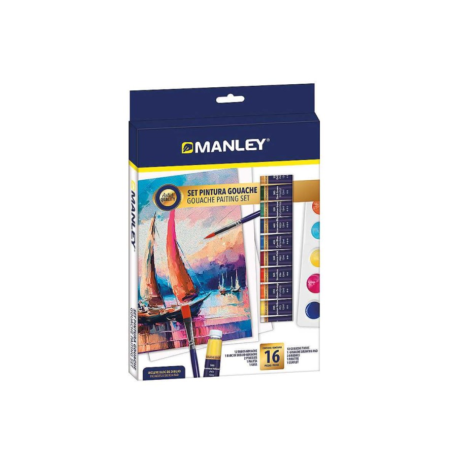 Juguetes Manley | Set Pinturas Gouache 16 Piezas