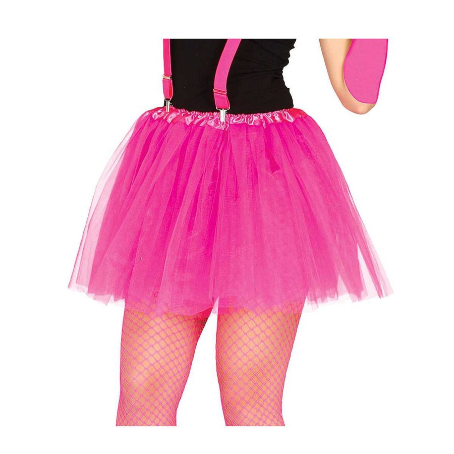 Disfraces Alijuguetes Alas,Tut S Y Boas Para Disfraces | Tutu Fucsia Neon 40 Cm Adulta