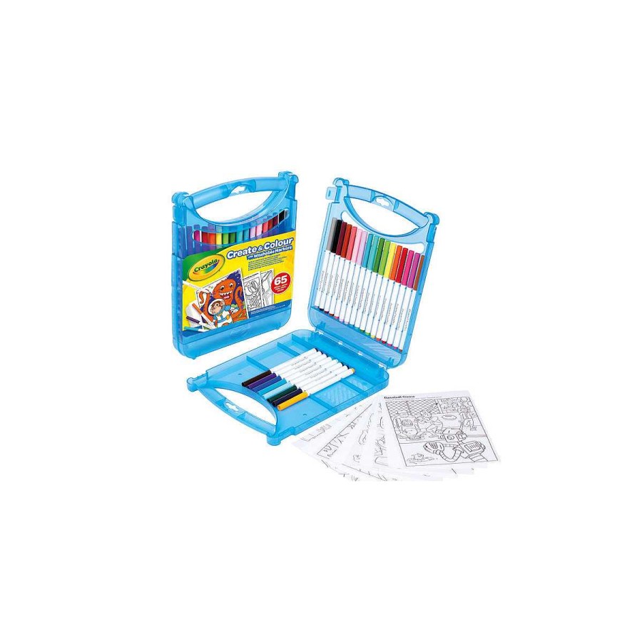 Juguetes Crayola | Set Maletin Rotuladores Lavables 65 Pzs