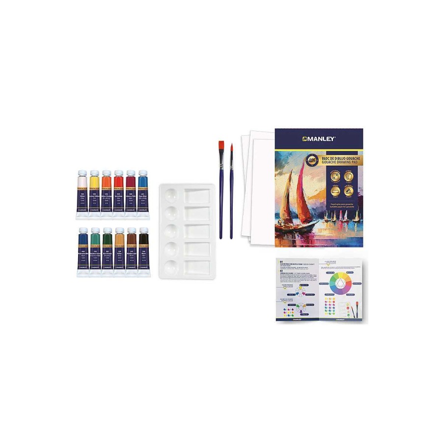 Juguetes Manley | Set Pinturas Gouache 16 Piezas