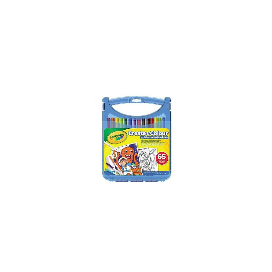 Juguetes Crayola | Set Maletin Rotuladores Lavables 65 Pzs