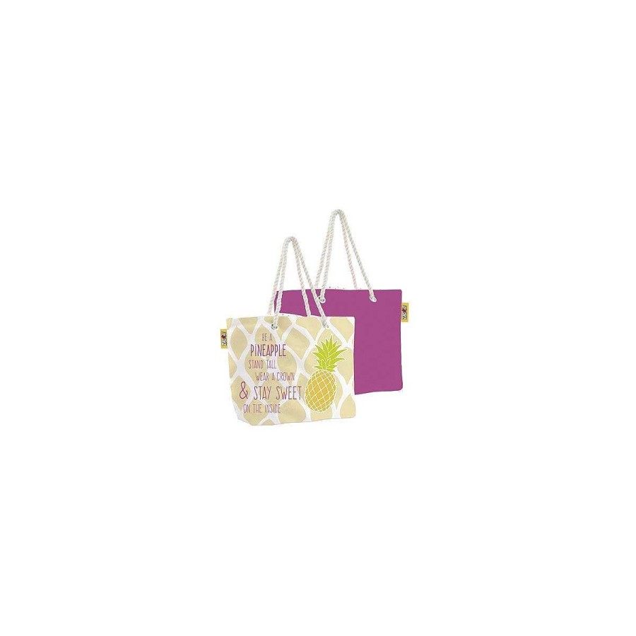 Camping Alijuguetes Camping Y Playa | Pineapple Bolsa Rafia 49X32X12Cm